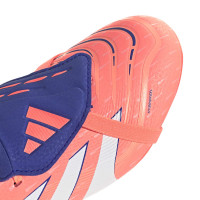 adidas Predator League FT Gazon Naturel Artificiel Chaussures de Foot (MG) Orange Blanc Bleu