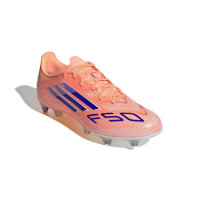 adidas F50 League Crampons Vissés Chaussures de Foot (SG) Orange Bleu Blanc