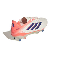 adidas Copa Pure III Elite IJzeren-Nop Voetbalschoenen (SG) Gebroken Wit Blauw Roze