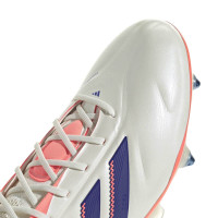 adidas Copa Pure III Elite IJzeren-Nop Voetbalschoenen (SG) Gebroken Wit Blauw Roze