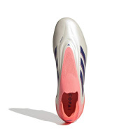 adidas Copa Pure III Elite Sans Lacets Crampons Vissés Chaussures de Foot (SG) Blanc Cassé Bleu Rose
