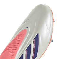adidas Copa Pure III Elite Sans Lacets Crampons Vissés Chaussures de Foot (SG) Blanc Cassé Bleu Rose