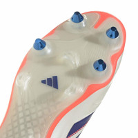 adidas Copa Pure III Elite Sans Lacets Crampons Vissés Chaussures de Foot (SG) Blanc Cassé Bleu Rose