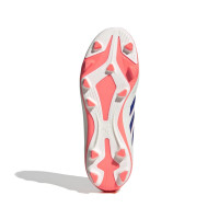 adidas Copa Pure III Club Gras / Kunstgras Voetbalschoenen (MG) Kids Gebroken Wit Blauw Roze