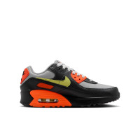 Baskets Nike Air Max 90 en cuir pour enfants, gris, noir, orange