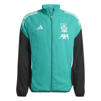 adidas Liverpool Presentatie Trainingspak Full-Zip Europees 2025-2026 Groen Zwart Wit