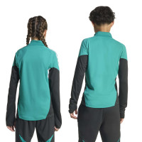 adidas Liverpool Survêtement 1/4-Zip Europe 2025-2026 Enfants Vert Noir Blanc