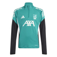 adidas Liverpool Survêtement 1/4-Zip Europe 2025-2026 Enfants Vert Noir Blanc