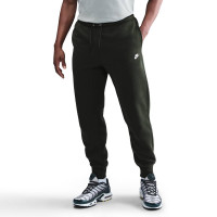 Pantalon de survêtement en polaire Nike Sportswear Club vert foncé blanc