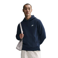 Nike Sportswear Club Fleece Sweat à Capuche Bleu Foncé Blanc