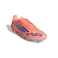 adidas F50 Elite Crampons Vissés Chaussures de Foot (SG) Orange Bleu Blanc
