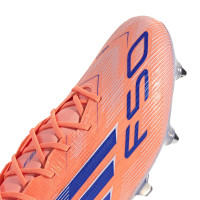 adidas F50 Elite Crampons Vissés Chaussures de Foot (SG) Orange Bleu Blanc