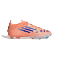adidas F50 Elite Gras Voetbalschoenen (FG) Kids Oranje Blauw Wit