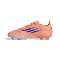 adidas F50 Elite Gras Voetbalschoenen (FG) Kids Oranje Blauw Wit