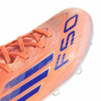 adidas F50 Elite Gras Voetbalschoenen (FG) Kids Oranje Blauw Wit