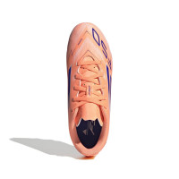 adidas F50 Club Gazon Naturel Gazon Artificiel Chaussures de Foot (MG) Enfants Orange Bleu Blanc