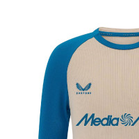 Chemise d'entraînement d'avant-match Castore Feyenoord 2025-2026 pour Enfants, bleu foncé, gris