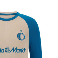 Chemise d'entraînement d'avant-match Castore Feyenoord 2025-2026 pour Enfants, bleu foncé, gris
