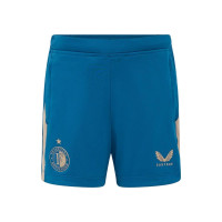 Pantalons d'entraînement d'avant-match Castore Feyenoord 2025-2026 pour Enfants, bleu foncé, gris