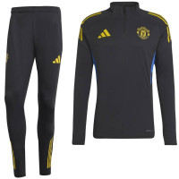 adidas Manchester United Survêtement 1/4-Zip 2025-2026 Noir Bleu Jaune