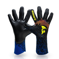 Gladiator Sports Atahua Keepershandschoenen Zwart Blauw Felgeel