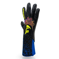 Gladiator Sports Atahua Keepershandschoenen Zwart Blauw Felgeel