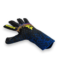 Gladiator Sports Atahua Keepershandschoenen Zwart Blauw Felgeel
