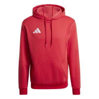 Sweat à capuche adidas Entrada 26 rouge blanc