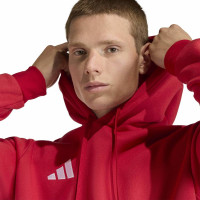 Sweat à capuche adidas Entrada 26 rouge blanc