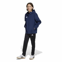 Veste d'entraînement adidas Entrada 26 Allweather pour Enfants, bleu foncé et blanc