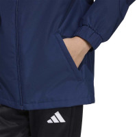 Veste d'entraînement adidas Entrada 26 Allweather pour Enfants, bleu foncé et blanc