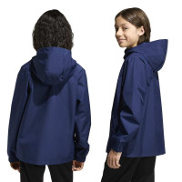 Veste d'entraînement adidas Entrada 26 Allweather pour Enfants, bleu foncé et blanc