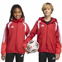 adidas Tiro 26 Competition Allweather Jack Kids Rood Wit
