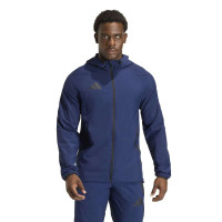 Coupe-vent adidas Tiro Travel bleu foncé noir