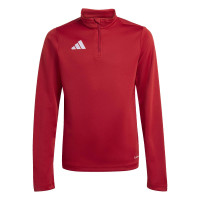 Survêtement adidas Entrada 26 à 1/4 fermeture éclair pour enfants, rouge et noir