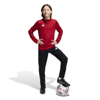 Survêtement adidas Entrada 26 à 1/4 fermeture éclair pour enfants, rouge et noir