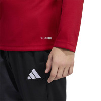 Survêtement adidas Entrada 26 à 1/4 fermeture éclair pour enfants, rouge et noir