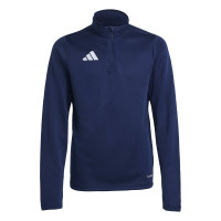 Survêtement adidas Entrada 26 à 1/4 fermeture éclair pour enfants, bleu foncé et blanc