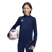 Survêtement adidas Entrada 26 à 1/4 fermeture éclair pour enfants, bleu foncé et blanc