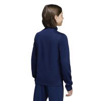 Survêtement adidas Entrada 26 à 1/4 fermeture éclair pour enfants, bleu foncé et blanc