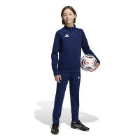 Survêtement adidas Entrada 26 à 1/4 fermeture éclair pour enfants, bleu foncé et blanc