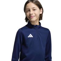Survêtement adidas Entrada 26 à 1/4 fermeture éclair pour enfants, bleu foncé et blanc