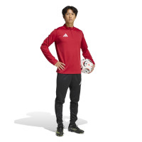 Survêtement adidas Entrada 26 à 1/4 fermeture éclair rouge et noir