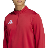 Survêtement adidas Entrada 26 à 1/4 fermeture éclair rouge et noir