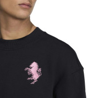 Pull à capuche adidas Juventus Lifestyler noir et rose