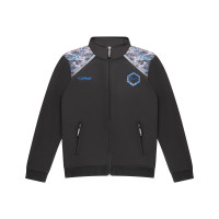 Survêtement alpin Touzani Damascus à fermeture éclair intégrale pour enfants, noir, bleu, blanc