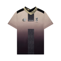 Maillot de Football Touzani Taisho pour Enfants, gris foncé, noir, beige, blanc