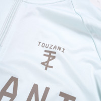 Survêtement Touzani Platinum Bekko 1/4 Zip pour Enfants, bleu clair et blanc