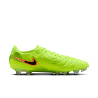 Nike Tiempo Legend 10 Elite Gazon Naturel Chaussures de Foot (FG) Jaune Vif Noir Orange