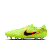 Nike Tiempo Legend 10 Elite Gazon Naturel Chaussures de Foot (FG) Jaune Vif Noir Orange